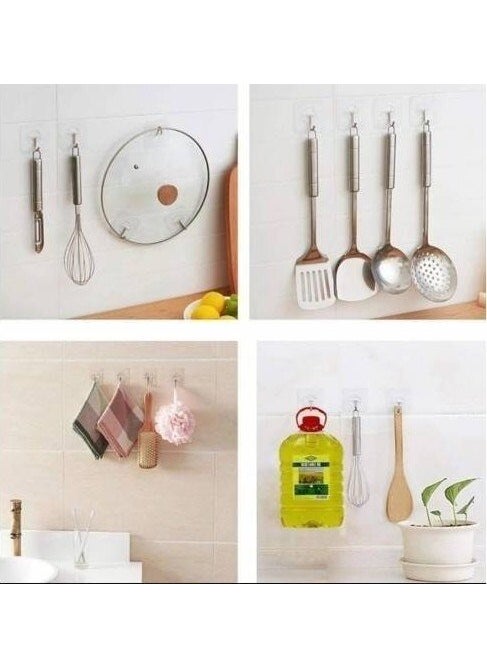 BarkoFix 5Pcs 6X6CM Transparent Strong Self Adhesive Door Wall Hangers Heavy Load Bearing  - Image 5