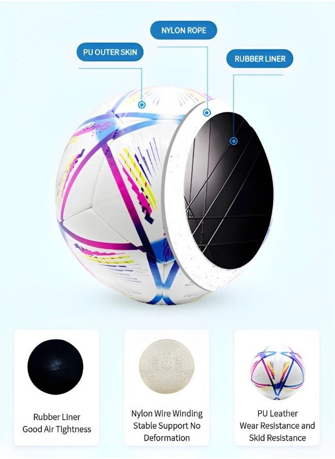 GROIC Soccer Ball Size 5 for Youth and Adult Offical Wear-resisting Football  - Image 3