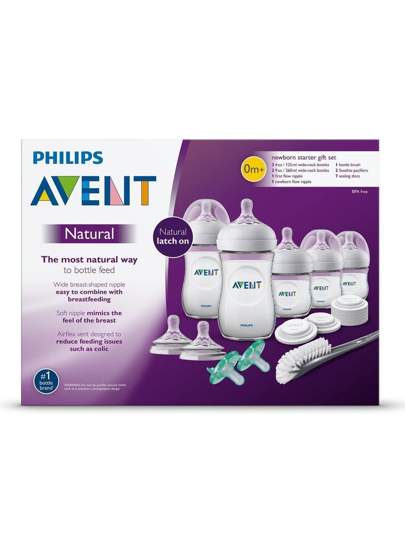 Avent Philips Avent Natural Baby Bottle Newborn Starter Gift Set, SCD206/03 - Image 3