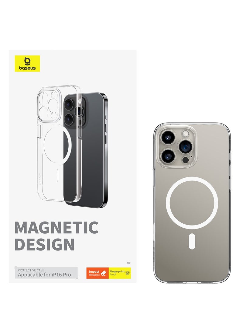 Baseus Crystal Series Magnetic Phone Case for iP 16 Pro / 6.3 Clear - Image 1