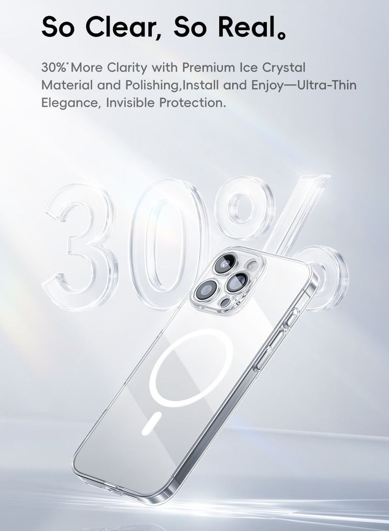 Baseus Crystal Series Magnetic Phone Case for iP 16 Pro / 6.3 Clear - Image 4