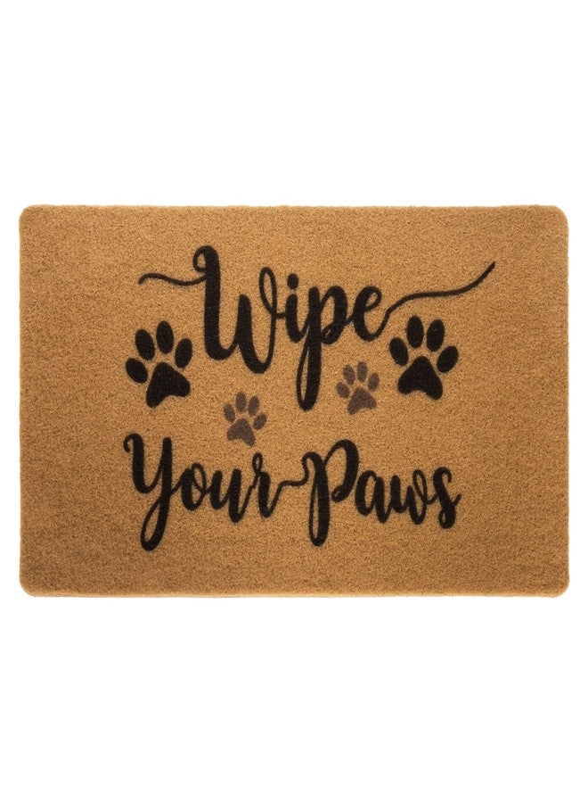 XuoAz Funny-Welcome-Mats for Front Door Wipe-Your-Paws Dog Doormat Nature Coir Non Slip Rubber Indoor Floor Mats for Home Outdoor Entrance 17" x 30" - Image 1
