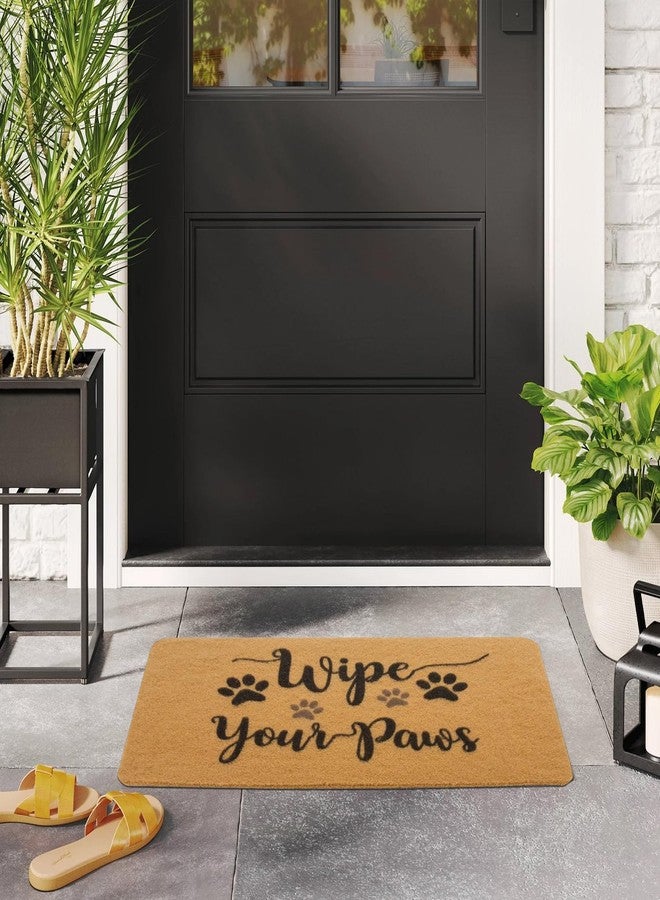XuoAz Funny-Welcome-Mats for Front Door Wipe-Your-Paws Dog Doormat Nature Coir Non Slip Rubber Indoor Floor Mats for Home Outdoor Entrance 17" x 30" - Image 3
