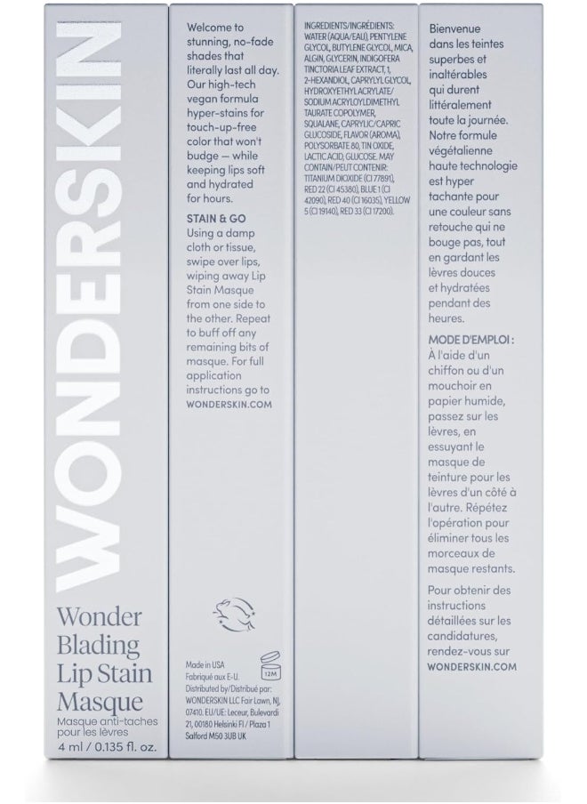 Wonderskin - Wonder Blading Lip Stain Peel Off Masque - Long Lasting, Waterproof And Transfer Proof Pink Lip Tint, Matte Finish Peel Off Lip Stain (Crush Masque) - Image 1