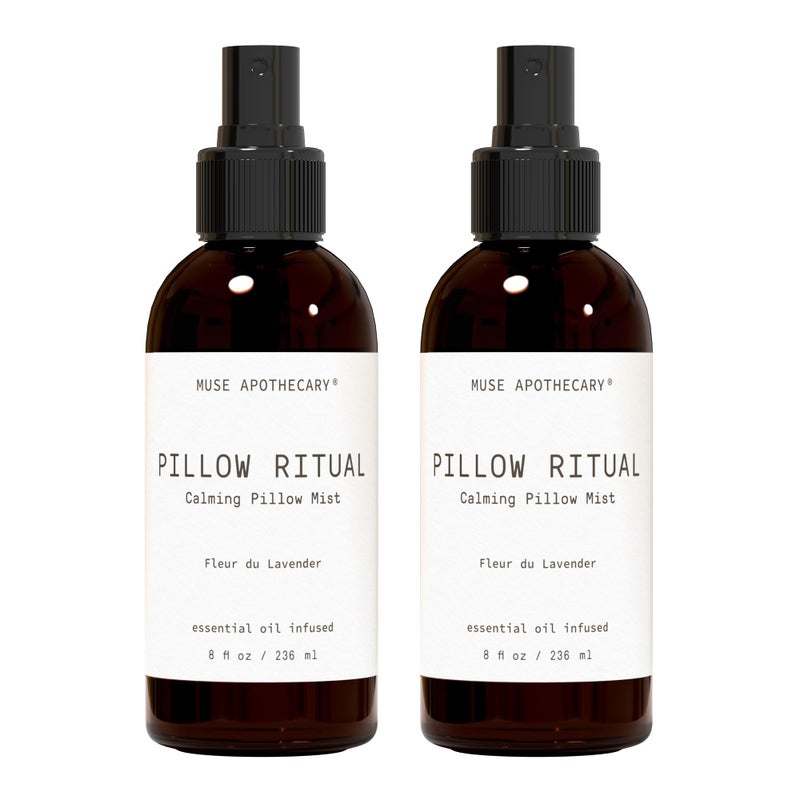 Muse Apothecary Muse Apothecary Pillow Ritual - Aromatic, Calming and Relaxing Pillow Mist, Linen and Fabric Spray - Infused with Natural Aromatherapy Essential Oils - 8 oz, Fleur du Lavender, 2 Pack  - Image 1