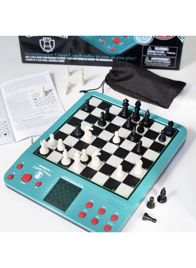 SCS Direct لعبة الشطرنج الإلكترونية الكبرى - العب ضد الخصم أو الكمبيوتر متعدد المستويات، بالإضافة إلى مدرب يتحدث وتمارين مسبقة - مثالية للأطفال والبالغين - مع 8 ألعاب إضافية (الدومينو، الشطرنج، 4 في صف واحد)، هدية - Image 5