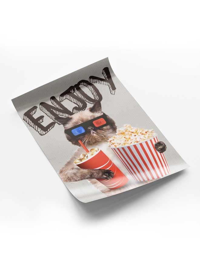 لوحة بوستر ديكور لوحة بدون فريم مع أربع قطع منفصلة من اللاصق ذو الوجهين تصميم يتمتع غرفة النوم غرفة المعيشة وديكور المكتب - Image 1