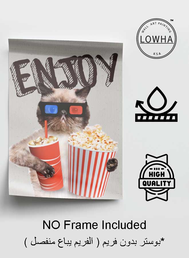 لوحة بوستر ديكور لوحة بدون فريم مع أربع قطع منفصلة من اللاصق ذو الوجهين تصميم يتمتع غرفة النوم غرفة المعيشة وديكور المكتب - Image 3