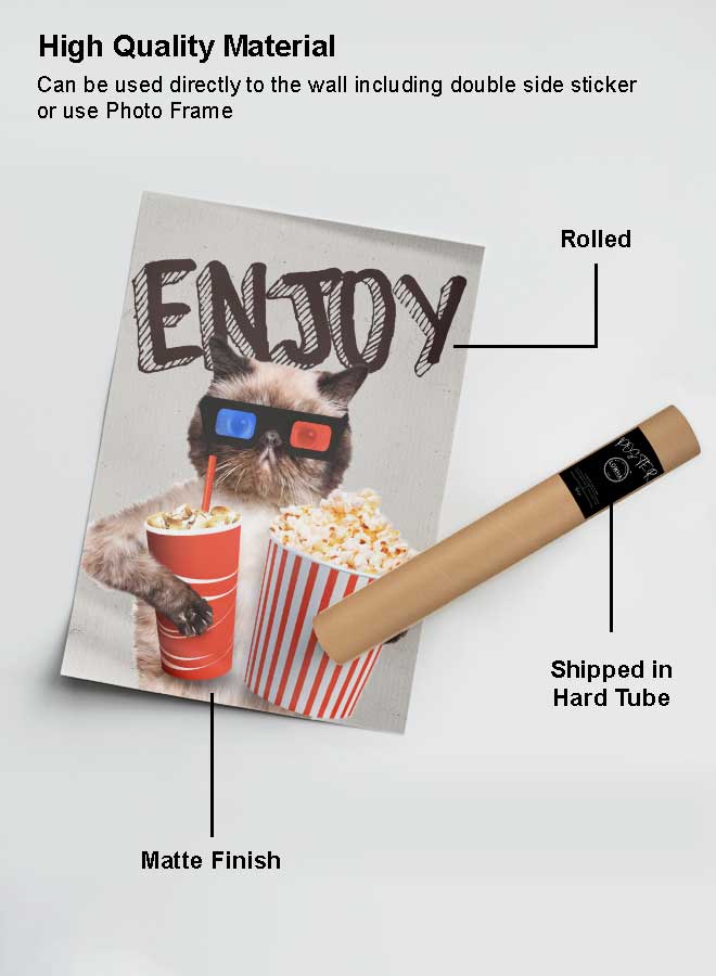 لوحة بوستر ديكور لوحة بدون فريم مع أربع قطع منفصلة من اللاصق ذو الوجهين تصميم يتمتع غرفة النوم غرفة المعيشة وديكور المكتب - Image 2