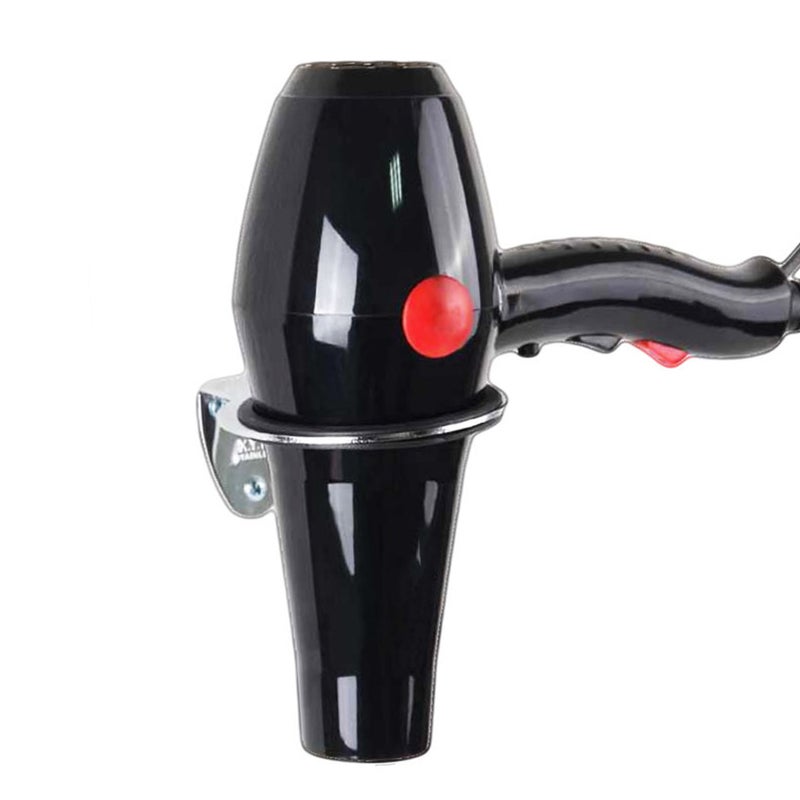 2 pcs Stainless Steel Hair Dryer Rack Wall Perforated Hair Dryer Holder (Random Color) - Image 2