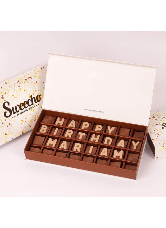 Customize Happy Birthday Chocolates By Sweecho