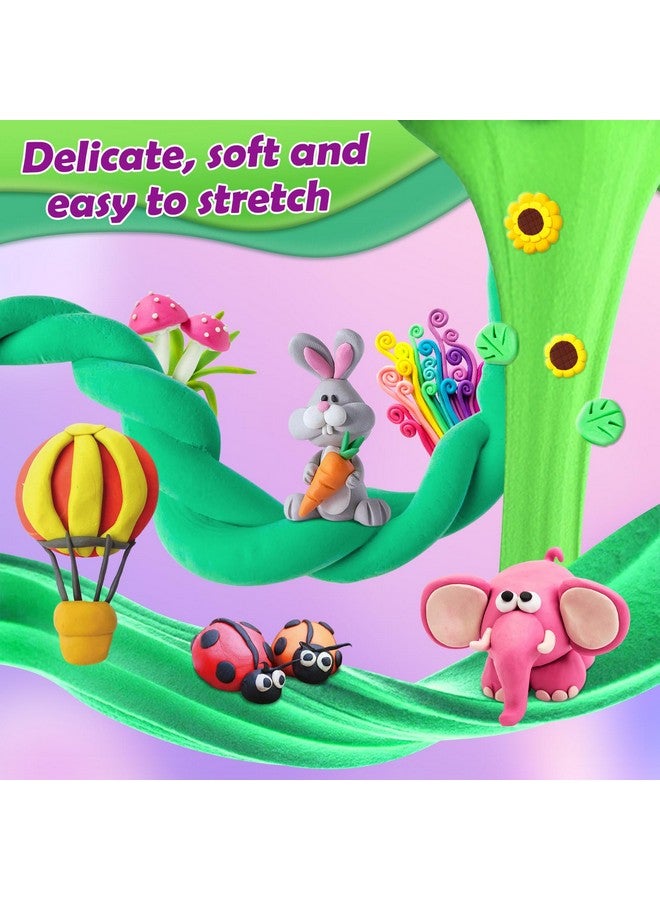 ESSENSON Air Dry Clay 76 Colors, Modeling Clay For Kids, Diy Molding Magic Clay For With Tools, Toys Gifts For Age 3 4 5 6 7 8+ Years Old Boys Girls Kids - Image 3