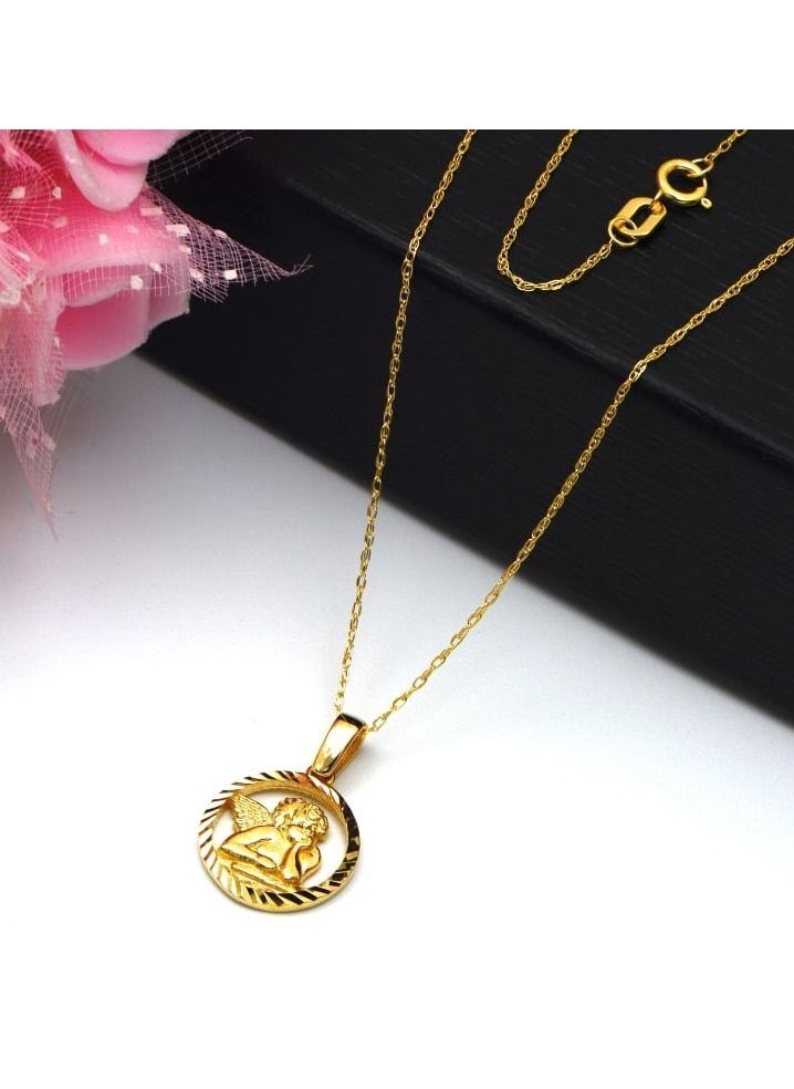 Gold Zone - Real Gold Round Necklace - Image 1