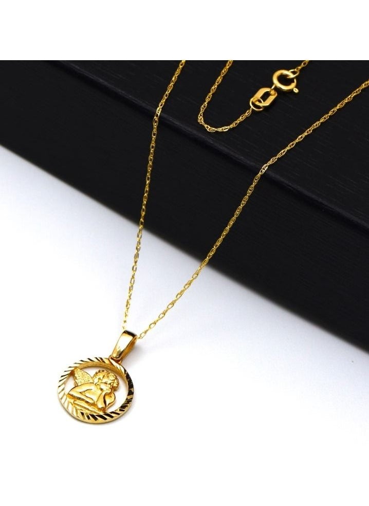 Gold Zone - Real Gold Round Necklace - Image 1