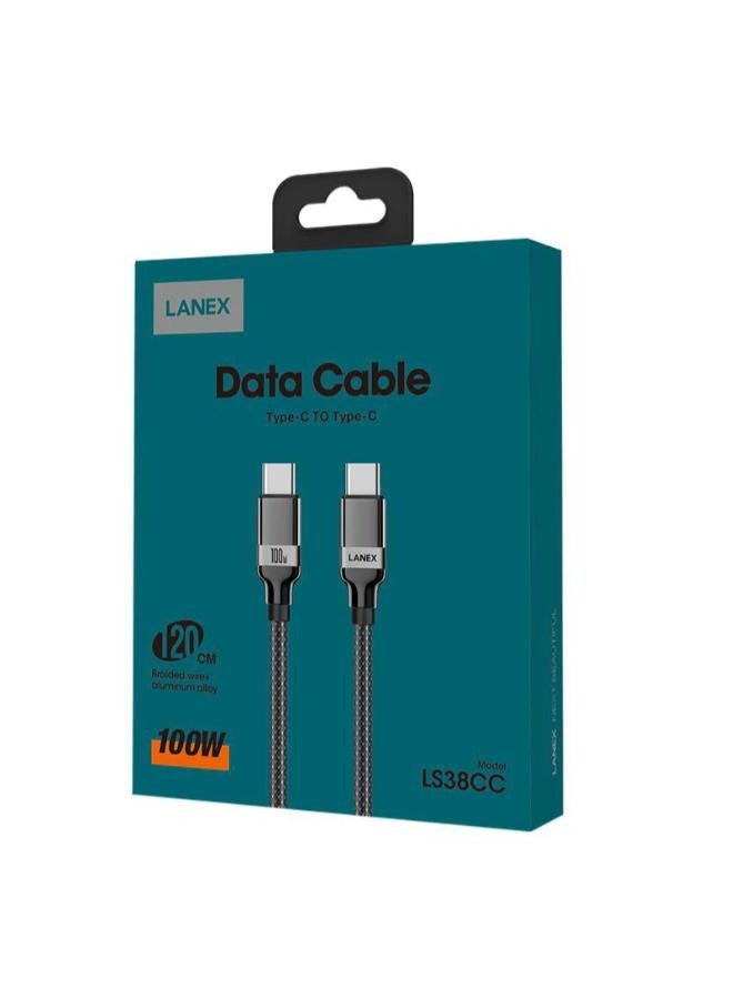 LANEX 100W Type C To Type C FAST Charging Cable LS38CC - Image 2