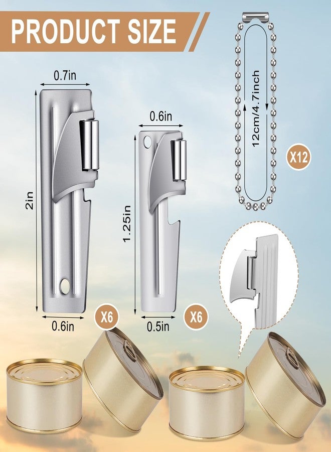 مجموعة Reallnaive المكونة من 12 قطعة من فتاحات العلب العسكرية P-38 و P-51 مع حلقات مفاتيح، مصنوعة من الفولاذ المقاوم للصدأ، مناسبة للتخييم والاستخدامات العسكرية اليدوية المحمولة، مثالية للمطبخ والسفر والتخييم والبقاء على قيد الحياة في الهواء الطلق - Image 2