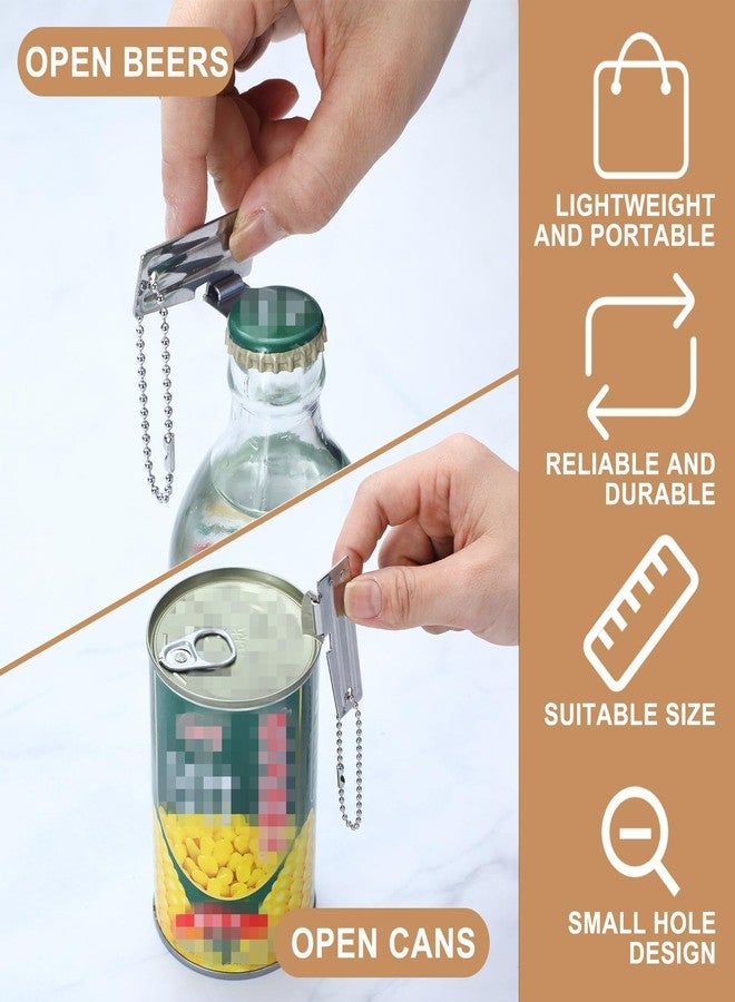 مجموعة Reallnaive المكونة من 12 قطعة من فتاحات العلب العسكرية P-38 و P-51 مع حلقات مفاتيح، مصنوعة من الفولاذ المقاوم للصدأ، مناسبة للتخييم والاستخدامات العسكرية اليدوية المحمولة، مثالية للمطبخ والسفر والتخييم والبقاء على قيد الحياة في الهواء الطلق - Image 3