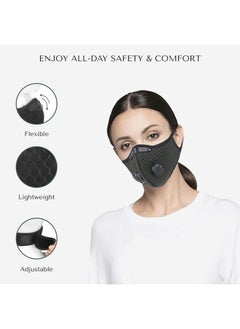 Generic Mesh Reusable Sport Mask with Activated Carbon Filter - Ultimate Protection for Dust, Pollen, & More  - Image 3