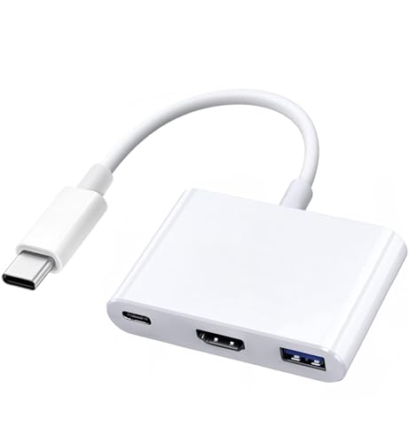 Wahbite Apple USB C to HDMI Multiport Adapter for iPhone 15/16/17 MacBook Pro Air iPad Pro, MFi Certified Type-C Digital AV Hub with 4K@60Hz HDMI, USB 3.0, 100W PD Compatible with Samsung Galaxy, Pixelbook - Image 1