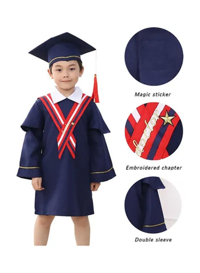 NIBEMINENT Kids Graduation Role Pretend Play Costume With Cap - Image 3
