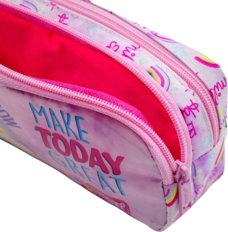 muggle Soft Rainbow Pink 2-Eye Pencil Case (MU-6757)