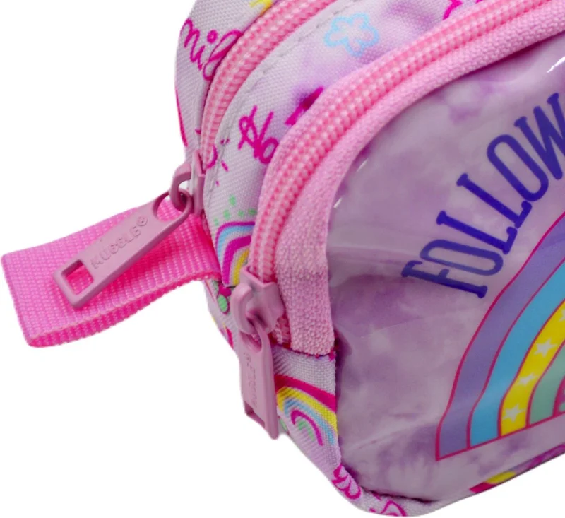 muggle Soft Rainbow Pink 2-Eye Pencil Case (MU-6757)