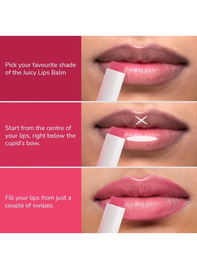 ميلا بيوتي مجموعة مرطبات الشفاه الملونة "Juicy" من ميلا بوتيه (MILA BEAUTÉ) - ترطيب يدوم 12 ساعة وحماية من الشمس (SPF 15) | بزيت اللوز | ترطيب وتغذية | للشفاه الجافة والمتشققة | عبوة من 3 قطع متنوعة | 12 جم لكل منها | نكهات: الفراولة، وغزل البنات، والكرز. - Image 3
