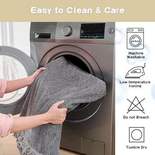 MYSKY HOME Couch Cover Sofa Covers Couch Covers for 3 Cushion Couch Sofa Pet Friendly, L Shaped Sectional Couch Cover Non Slip Dogs Furniture Protector for Kids, Dogs, 91"x134", Dark Grey - Image 5