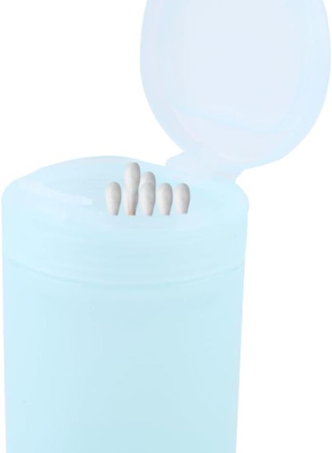 Cotton Swab Organizer Storage Box With Pressable Lid Easy To Clean 1 Piece - Image 1