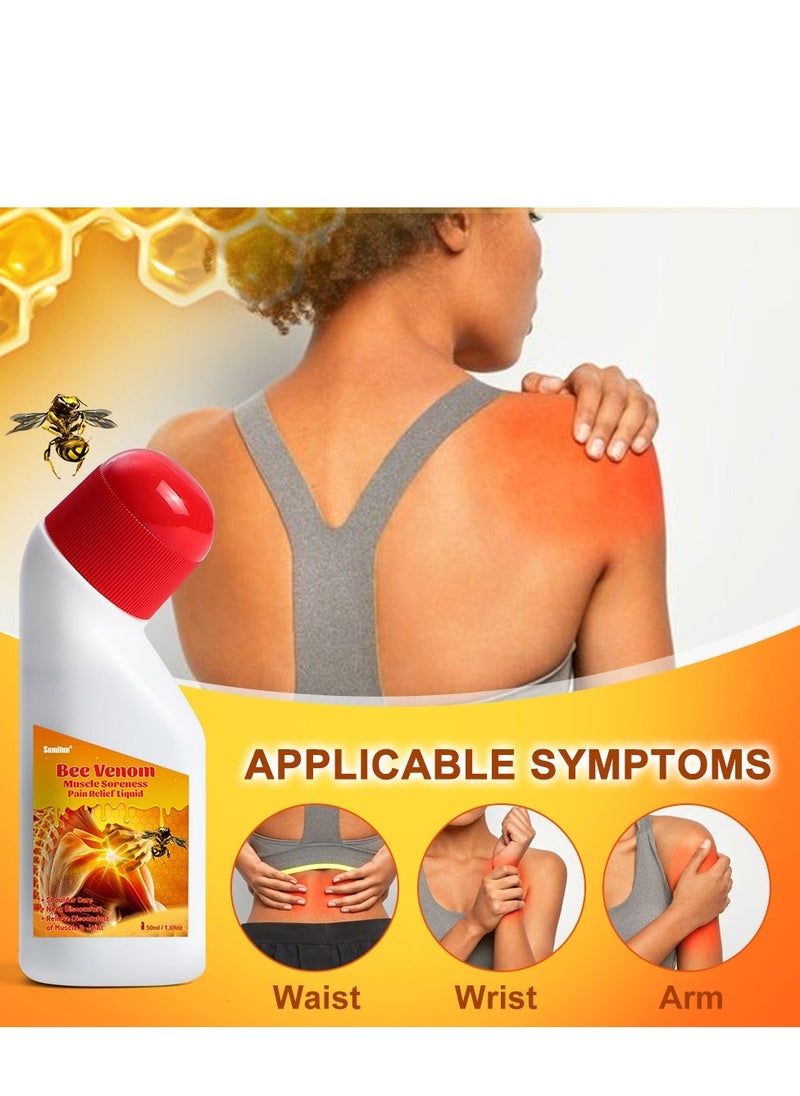 Sumifun Bee Venom Pain and Bone Healing emulsion, Bee Venom Pain Cream Joint & Bone, New Zealand Bee Venom Joint and Bone Therapy emulsion, Bee Venom Joint Relief Gel, Neck, Waist, Leg Pain Relief 50ml - Image 3