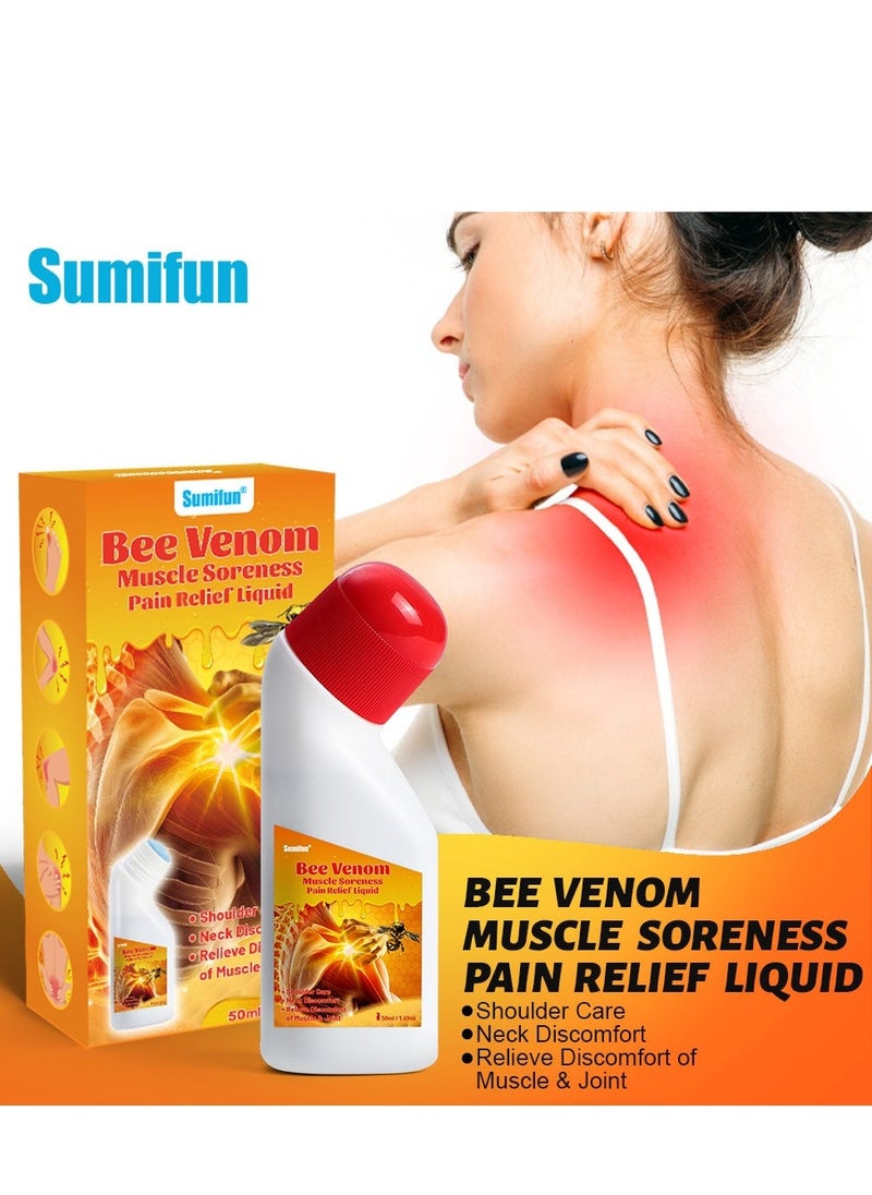 Sumifun Bee Venom Pain and Bone Healing emulsion, Bee Venom Pain Cream Joint & Bone, New Zealand Bee Venom Joint and Bone Therapy emulsion, Bee Venom Joint Relief Gel, Neck, Waist, Leg Pain Relief 50ml - Image 2