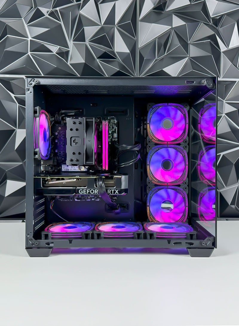 Game Sekret حاسوب الألعاب Infinity Gaming PC من Game Sekret – بمعالج Intel Core i5-12400F، وبطاقة رسوميات GeForce RTX 5060Ti بسعة 8 جيجابايت، وذاكرة DDR4 بسعة 16 جيجابايت، وتخزين SSD NVMe بسعة 1 تيرابايت، ومبرّد هوائي، ولوحة أم H610، ومزوّد طاقة 650 واط بمعيار 80+، واتصال WiFi وBluetooth، ونظام تشغيل Windows 11 Pro، مع ضمان لمدة سنة واحدة. None - Image 2