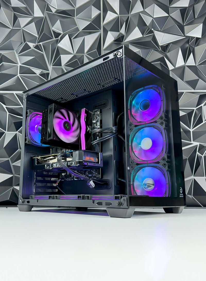 Game Sekret حاسوب الألعاب Infinity Gaming PC من Game Sekret – بمعالج Intel Core i5-12400F، وبطاقة رسوميات GeForce RTX 5060Ti بسعة 8 جيجابايت، وذاكرة DDR4 بسعة 16 جيجابايت، وتخزين SSD NVMe بسعة 1 تيرابايت، ومبرّد هوائي، ولوحة أم H610، ومزوّد طاقة 650 واط بمعيار 80+، واتصال WiFi وBluetooth، ونظام تشغيل Windows 11 Pro، مع ضمان لمدة سنة واحدة. None - Image 3