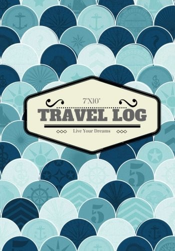 CREATESPACE 7"x10" Travel Log: Nautical Vacation Travellers Notebook, Books, Holiday Scrapbook,Travel Planner, Keepsake, Log, Memories | Three 14 Day Destination Logs & Checklist | Medium Softback (World Trips) - Image 1