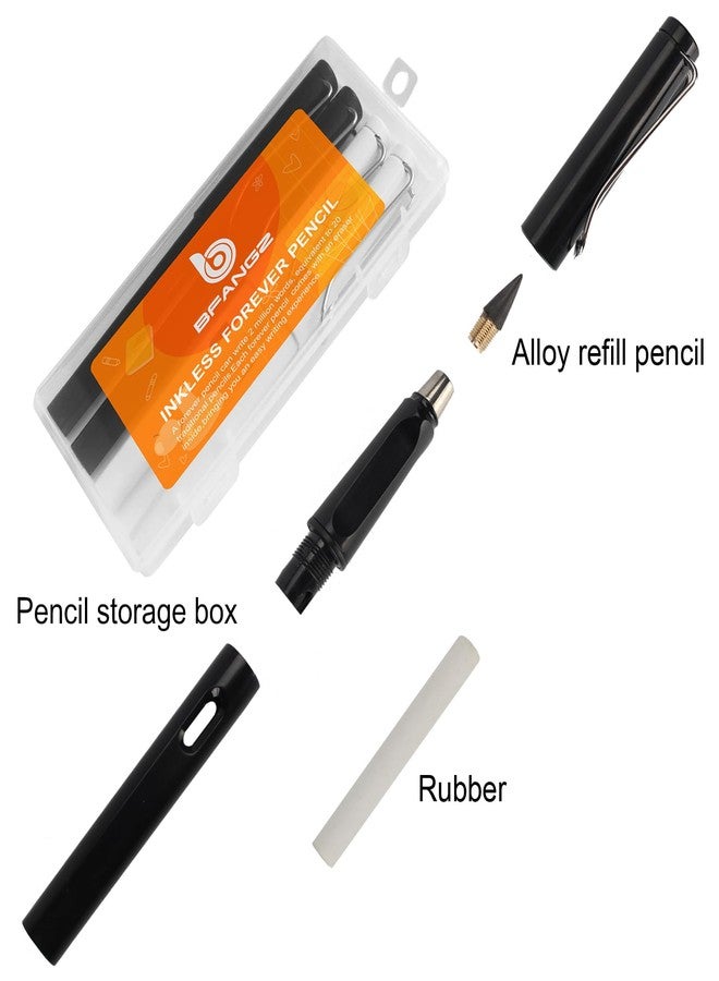 BFANGZ Infinity Forever Pencil - 0.7mm Infinite Everlasting Metal Inkless Pencils Set with Eraser, No Need Sharpened, Replace Mechanical Pen for Sketch, Drawing and Writing（With 8Pcs Nibs and Pen Case） - Image 4