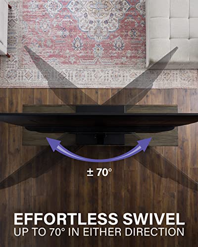 SANUS Universal TV Stand - Large Swivel Base Replacement TV Stand for Screens Up to 86" - Swivels 70 Degrees & Height Adjusts 8" - Compatible with Sony, Vizio TCL & More - Image 2