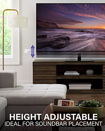 SANUS Universal TV Stand - Large Swivel Base Replacement TV Stand for Screens Up to 86" - Swivels 70 Degrees & Height Adjusts 8" - Compatible with Sony, Vizio TCL & More - Image 3