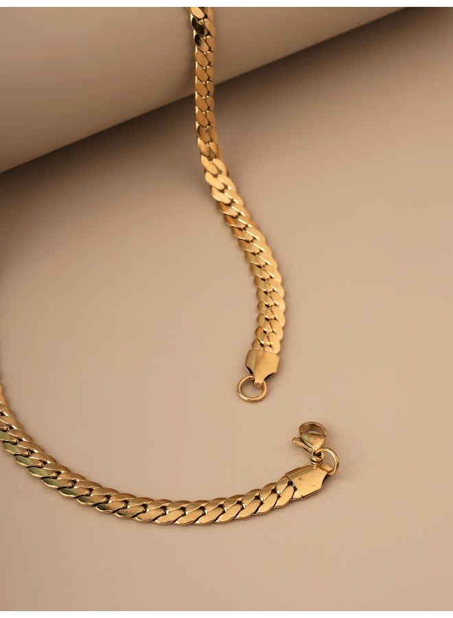 PALMONAS 18k Gold Tone Plated Thick Spiral Gold Chain for Men - Image 4