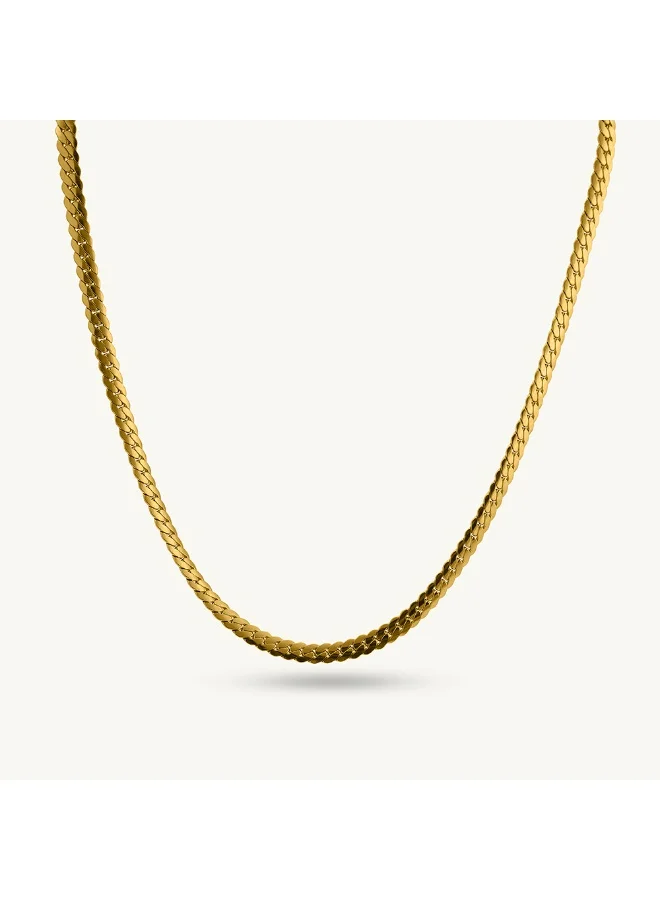 Palmonas PALMONAS 18k Gold Tone Plated Thick Spiral Gold Chain for Men
