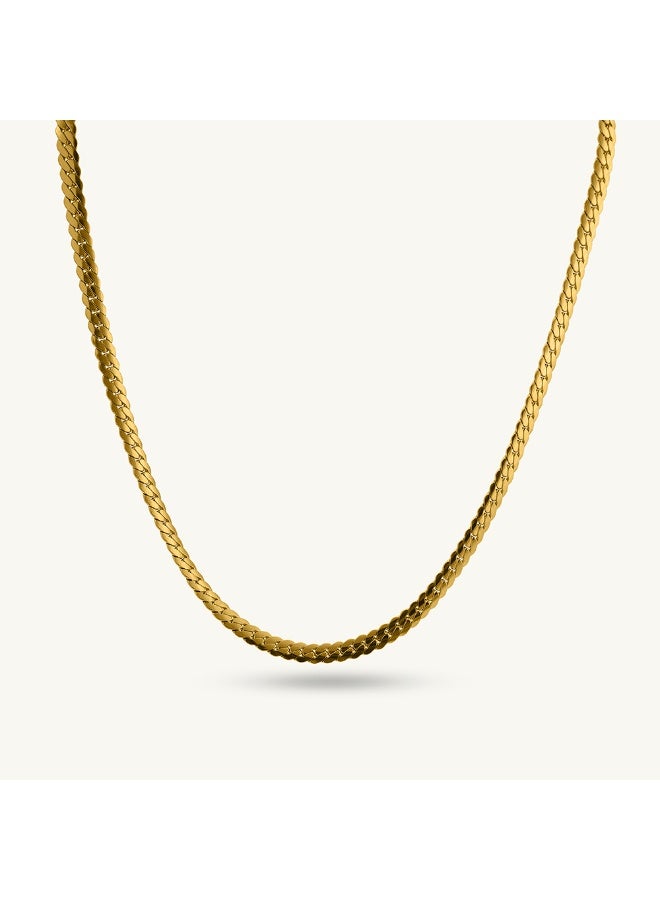 PALMONAS 18k Gold Tone Plated Thick Spiral Gold Chain for Men - Image 1