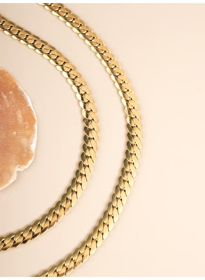 PALMONAS 18k Gold Tone Plated Thick Spiral Gold Chain for Men - Image 3