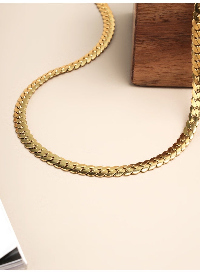 PALMONAS 18k Gold Tone Plated Thick Spiral Gold Chain for Men - Image 2