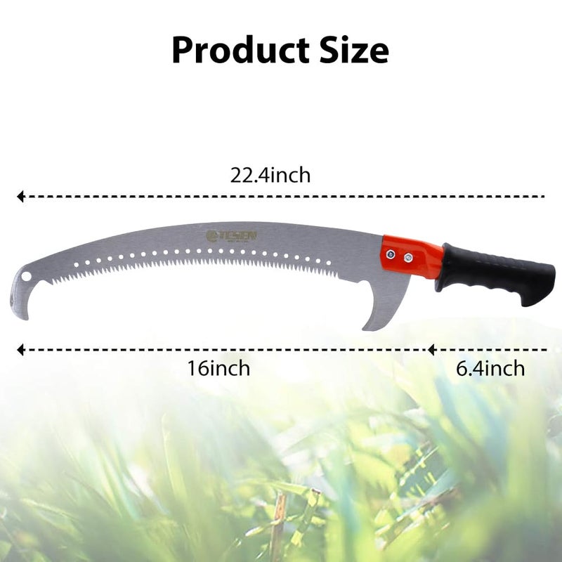 Optifit ® Pruning Saw 15.7 Inches Hand Powered Curved-Blade Hand Saw For Cutting Branches,Trimming,Heavy Duty Manganese Steel For Gardening - Image 2