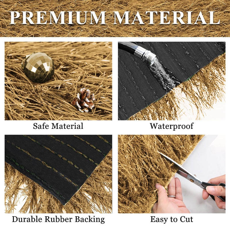 XLX TURF Fake Thatch Hay Table Runner 36 Inches - Realistic Artificial Straw Grass for Western Cowboy Party, Easter Decorations, Tiki Bar, Farm Jungle Theme Birthday Centerpiece, DIY Crafts - Image 5