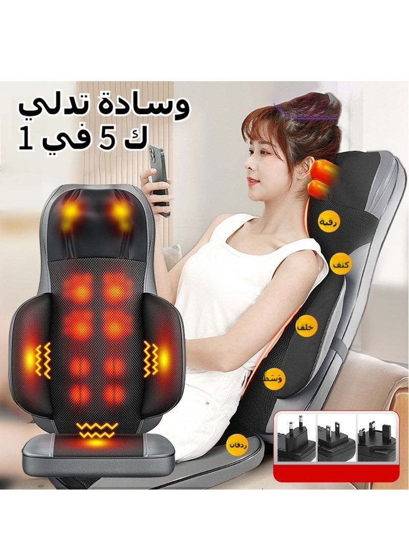 XiuWoo Shiatsu Neck and Back Massager with Heat, Deep Tissue 3D Kneading, Massager Chair Pad for Full Back, Neck, at Home, Office Use, Comfort Gifts for Women and Men  - Image 1
