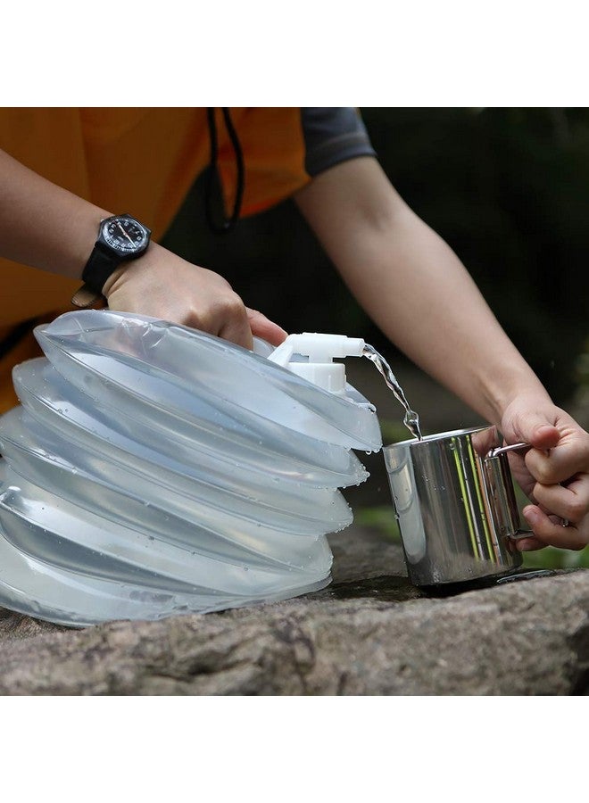 AceCamp Accordion Jerrycans, Collapsible Water Container, Drinking Water Carrier Jug With Spigot, Food Grade Pet, Camping, Hiking, Backpacking, Outdoor, Flat Convenient Storage (15 Liter) - Image 1