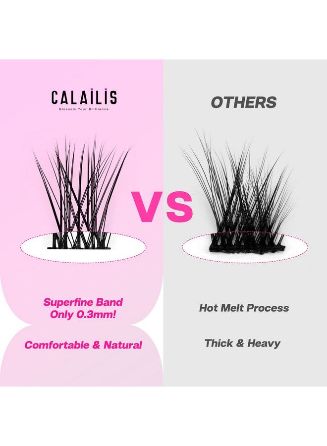 Calailis Individual Lashes Diy Eyelash Extensions Super Thin Gluebased Band Natural Look Reusable11/13/13/15Mm Lasting For 48 Hours Individual Diy Eyelashes(01Ys) - Image 3