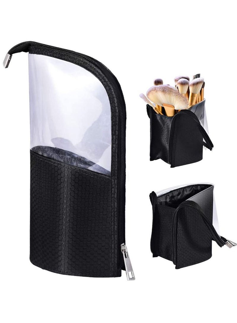 MARGOUN Makeup Brush Holder Organizer Bag Pencil Case Multifunctional Transparent Cosmetics Toiletry Stationery Bag - Image 1