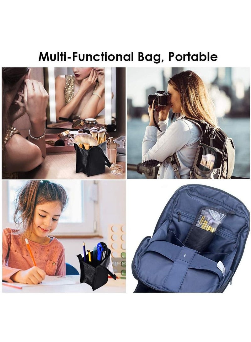 MARGOUN Makeup Brush Holder Organizer Bag Pencil Case Multifunctional Transparent Cosmetics Toiletry Stationery Bag - Image 5