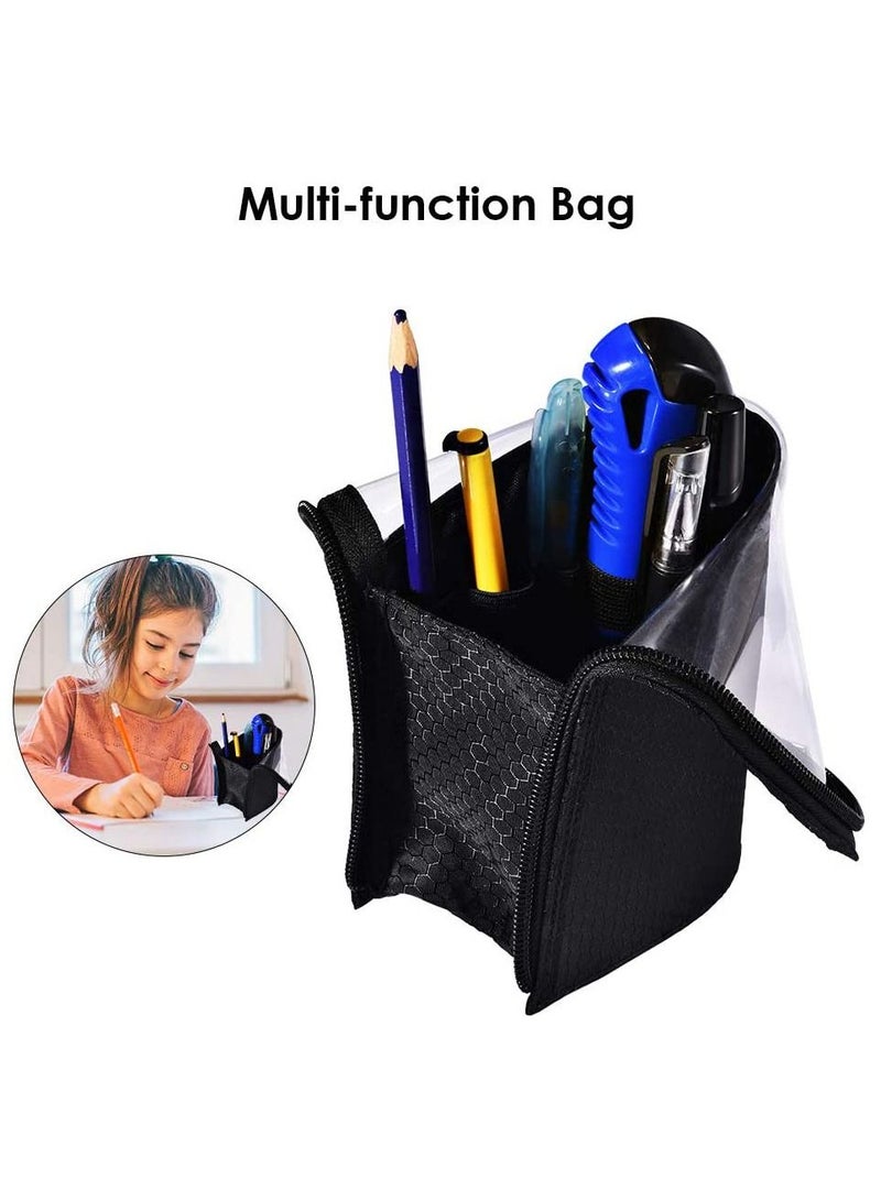 MARGOUN Makeup Brush Holder Organizer Bag Pencil Case Multifunctional Transparent Cosmetics Toiletry Stationery Bag - Image 3